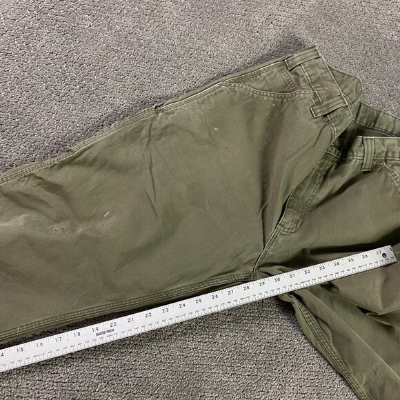 Carhartt B324 ARG Pants Men's 38 x 30 Fits 37.5 x 29 Green Canvas Carpenter - Picture 15 of 16